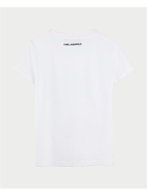 T-shirt bambina Karl Lagerfeld in cotone con stampa KARL LAGERFELD | Z3049410P